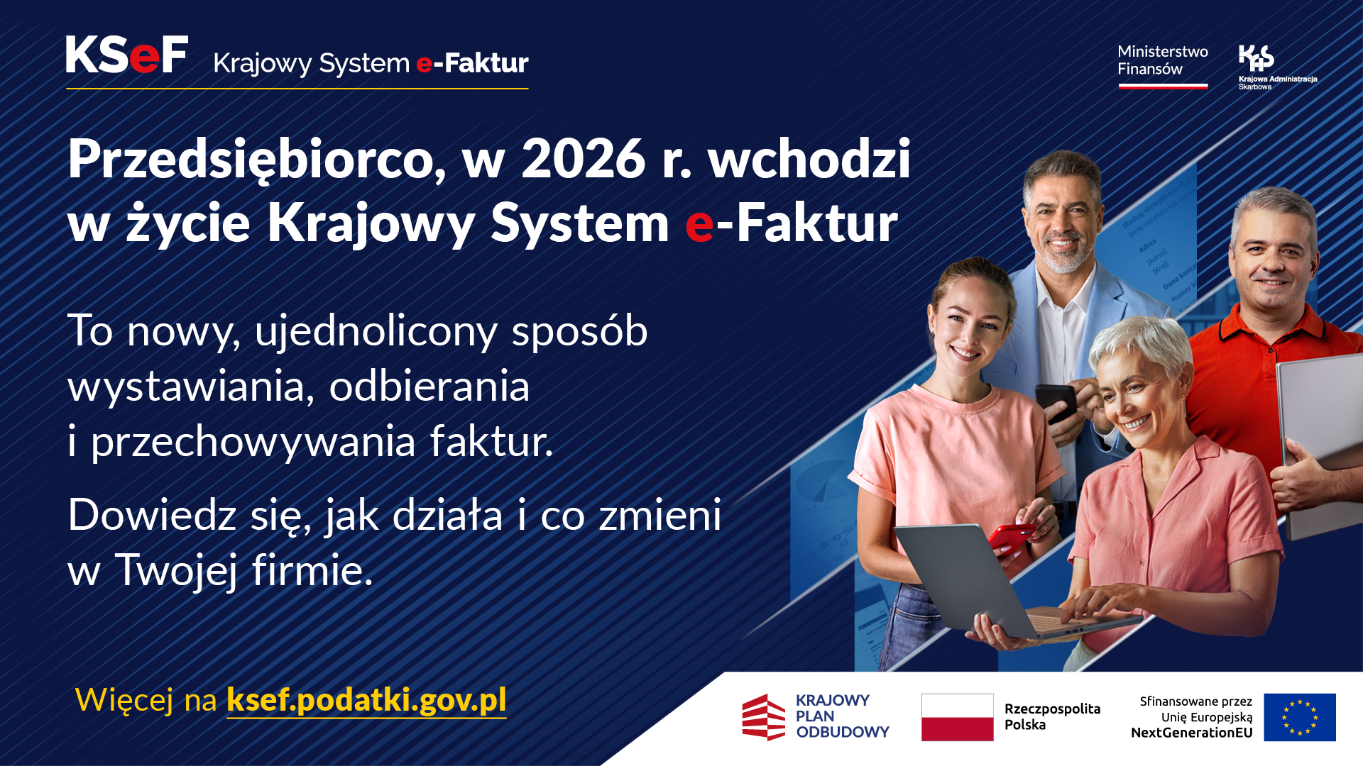 KSeF ekrany US 01- plakat promujący cykl szkoleń