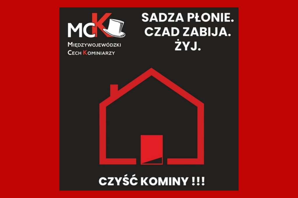 Plakat promujący akcję - aniacyjny domek i opis