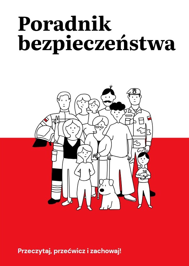 Okładka POradnika Bezpieczeństwa - rysunek animacyjny 