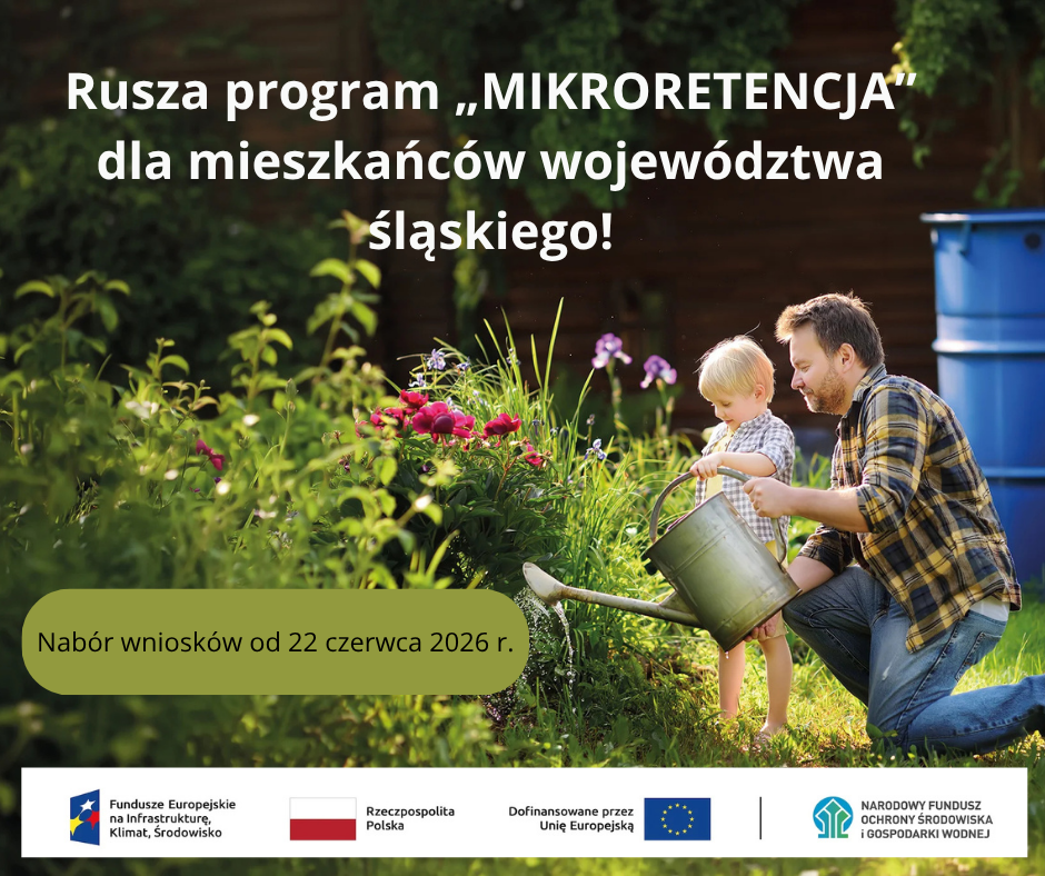 Mężczyzna z dzieckiem podlewający ogród