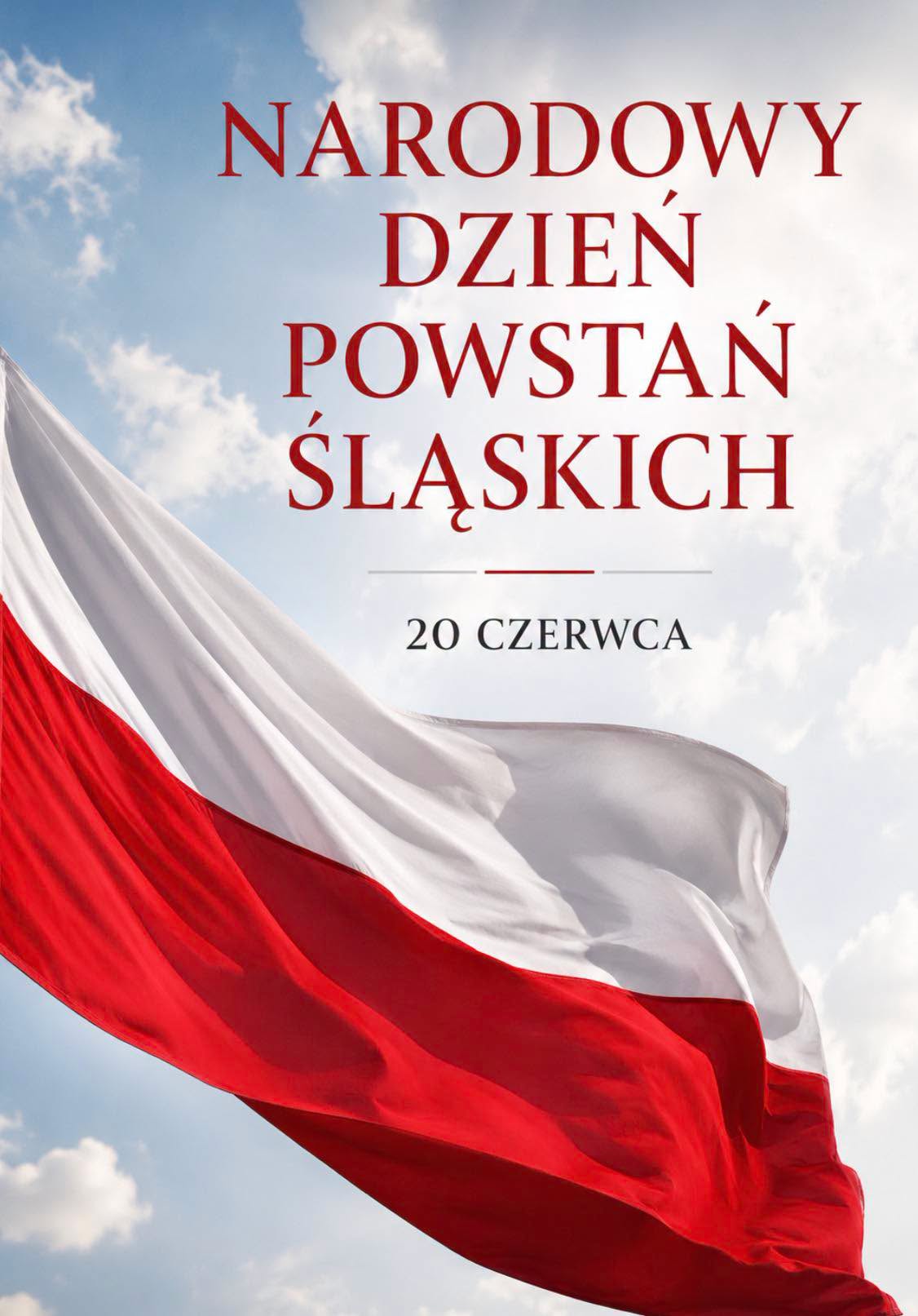 Plakat z flagą Narodową