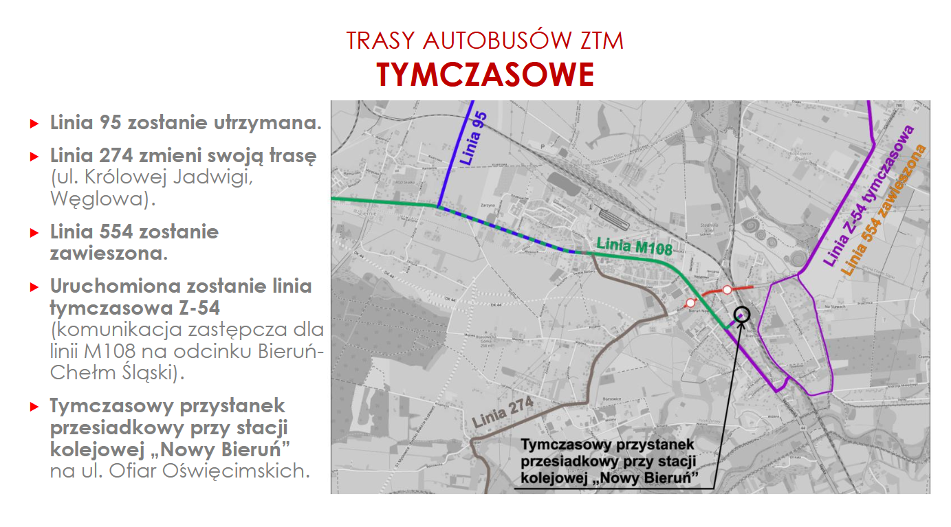 Mapa objazdów