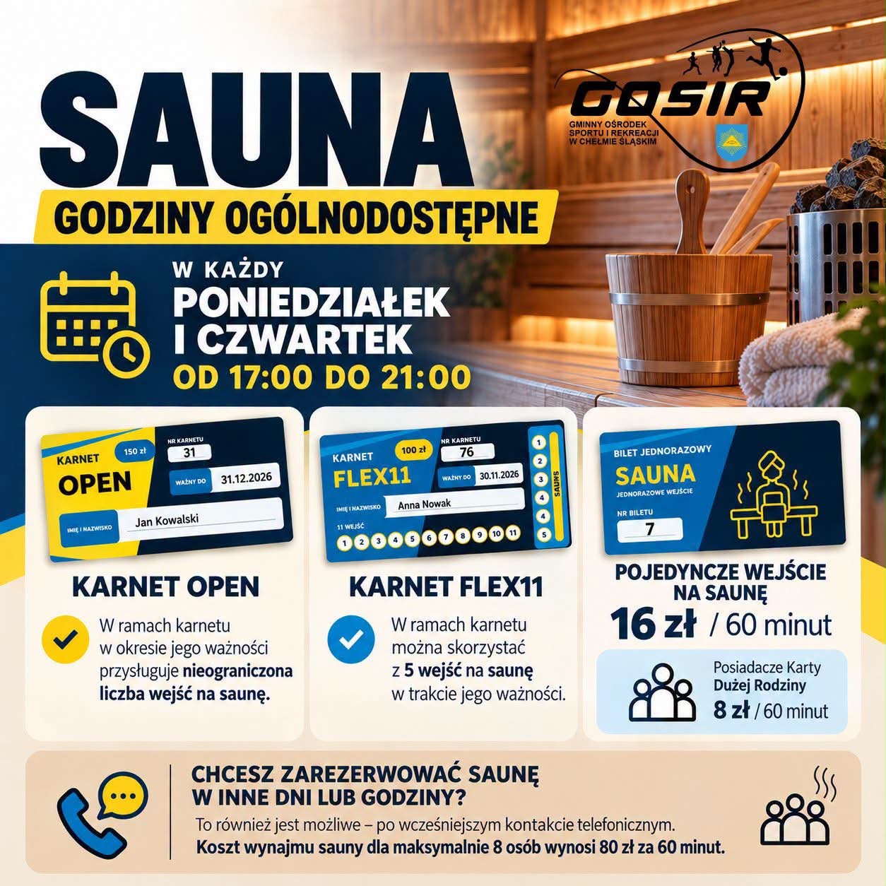 Plakat promujący wejścia do sauny - opis w poście