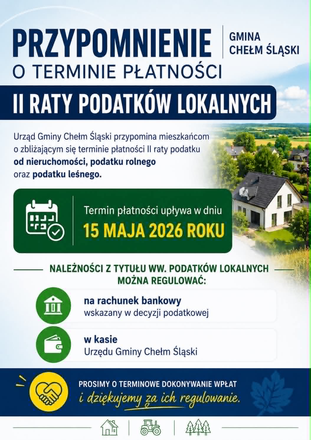 Plakat z opisem. Szczegółowy opis z plakatu znajduje się poście. Na plakacie zdjęcie z lotu ptaka Chełmu Śląskiego. 