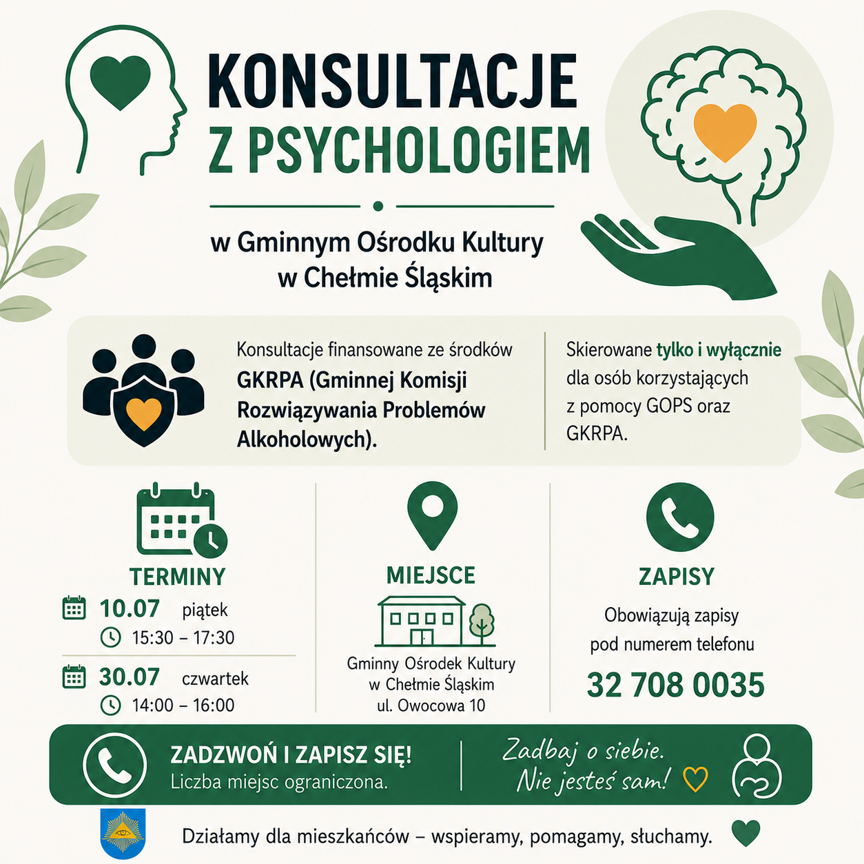 Plakat animacyjny z treścią - opis w poście