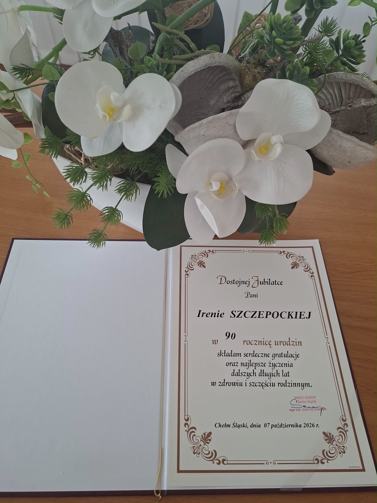 Życzenia dla jubilatki - opis w poście 