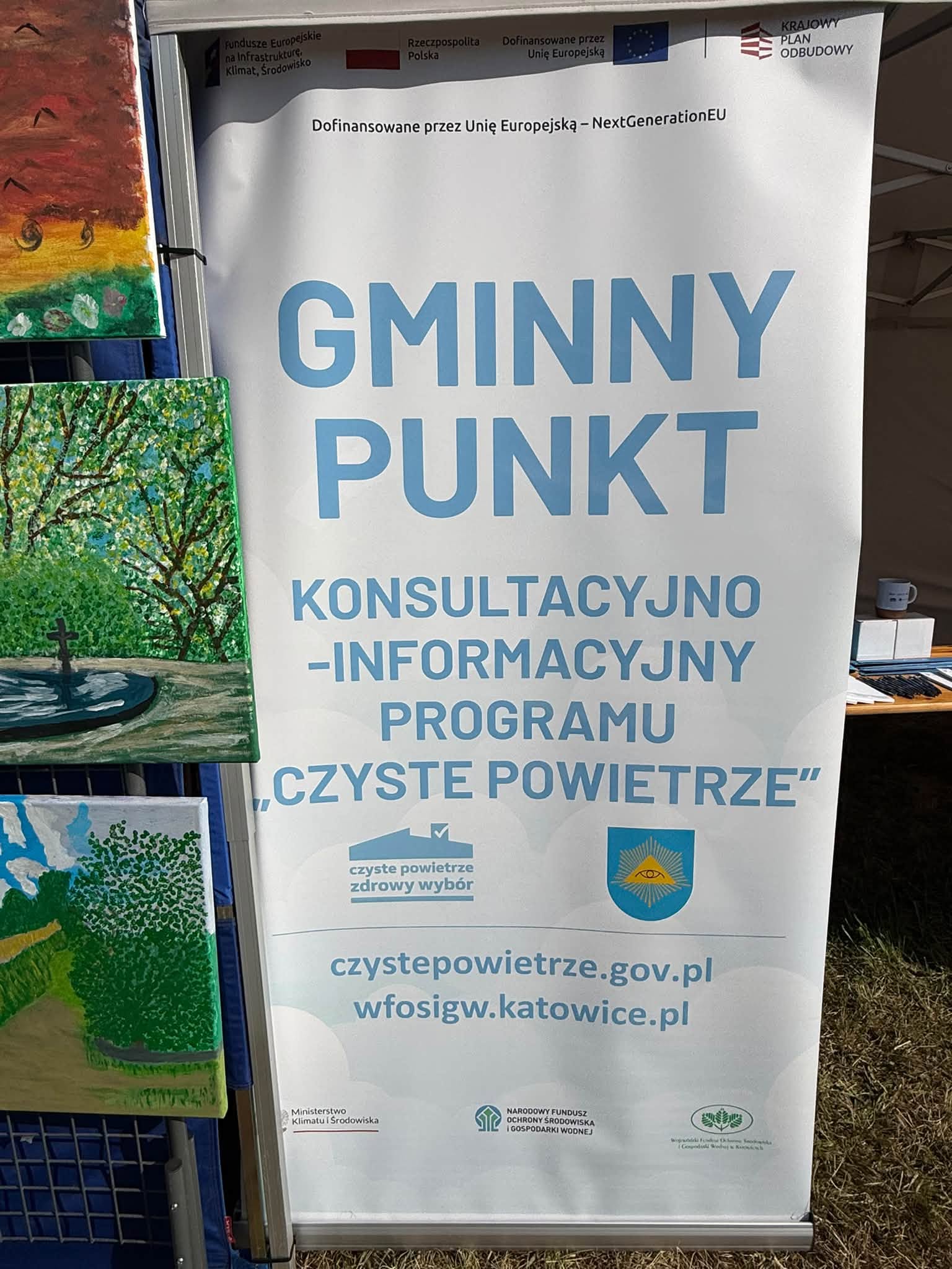 Plakat promujący czyste powietrze - gminny punkt konsultacyjny 