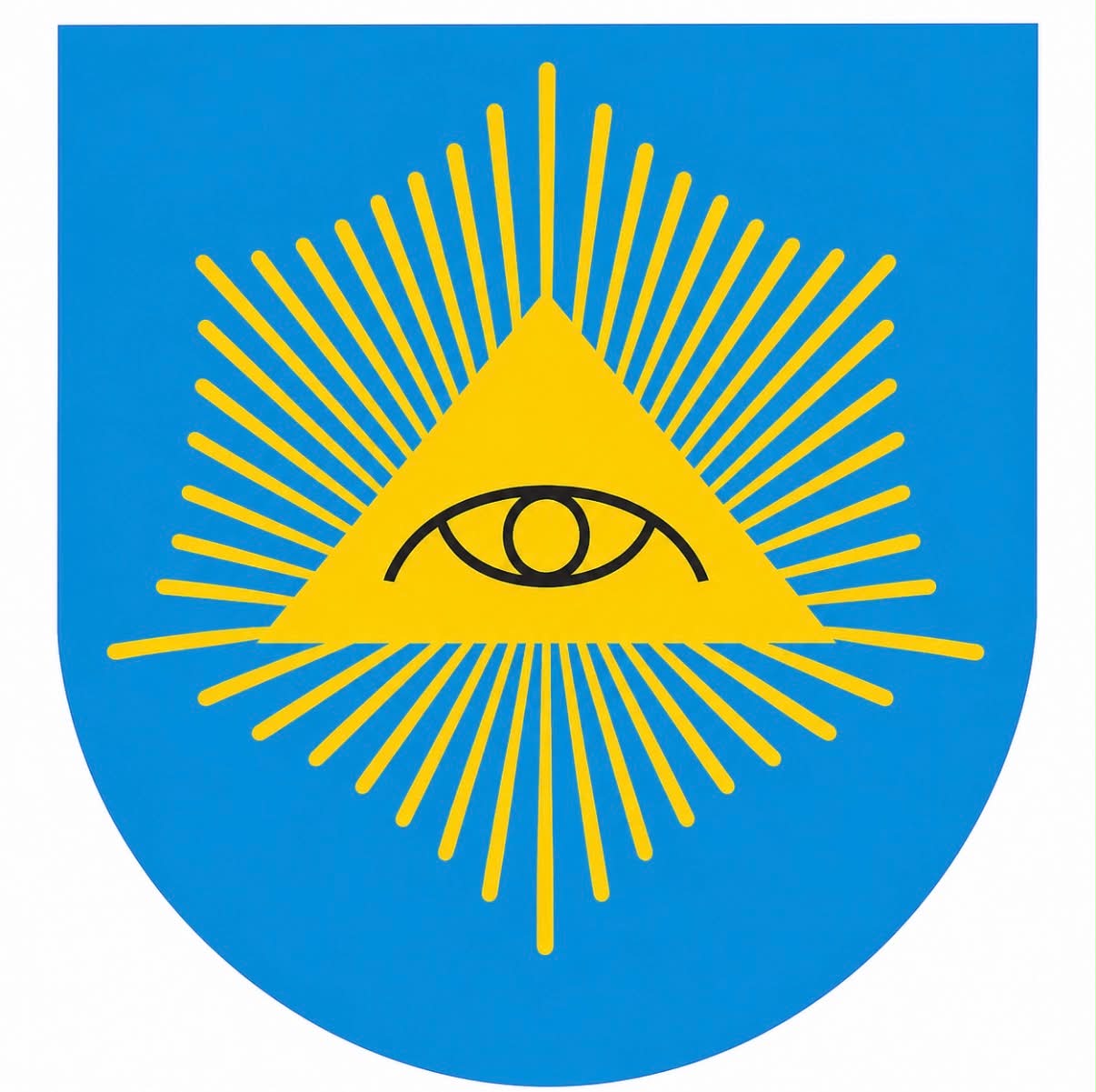 Herb Gminy Chełm Śląski - oko opatrzności 