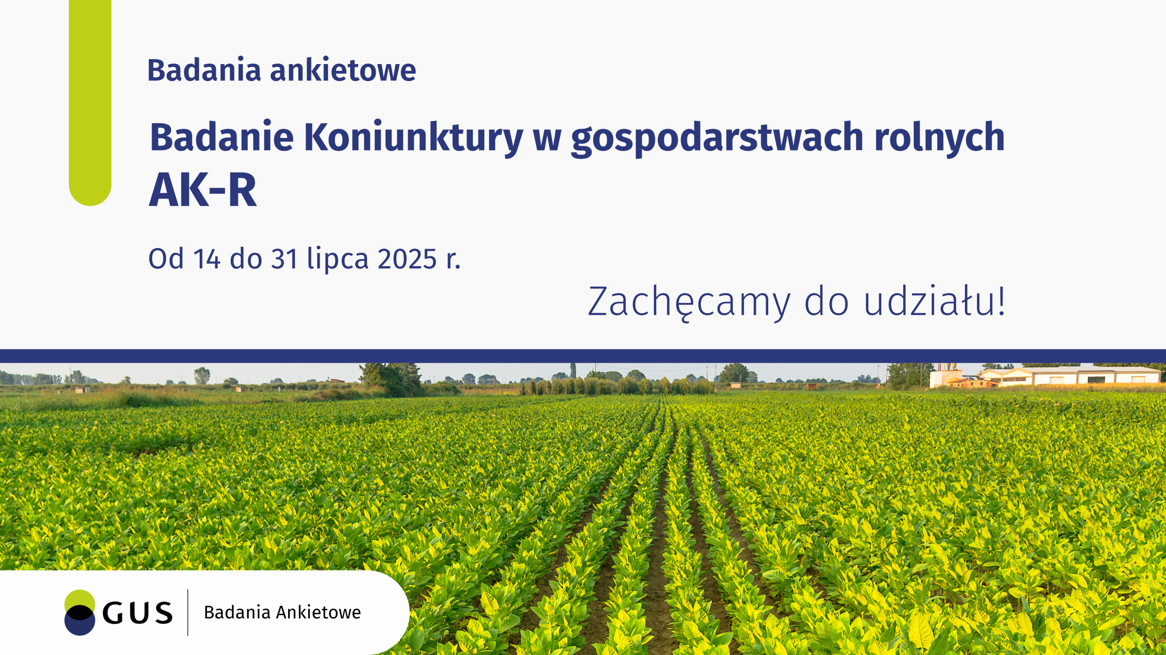 Plakat promujący dzialania. Na rysunku pole uprawne