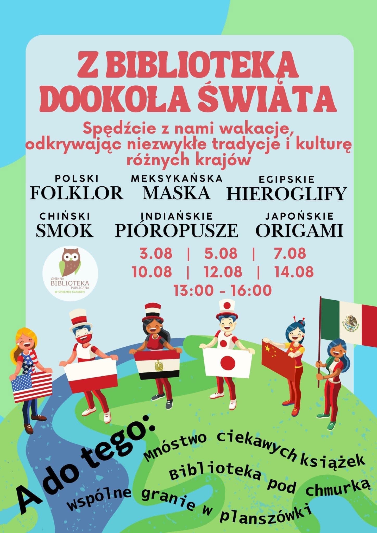 Kolorowy animacyjny plakat - opis wydarzeń w poście